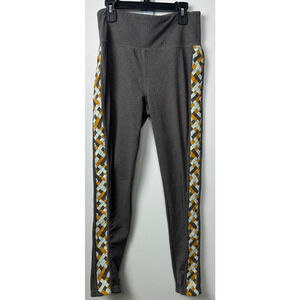 FP Movement by Free People Women's Vision Leggings Gray Yellow Size M Braid A35
